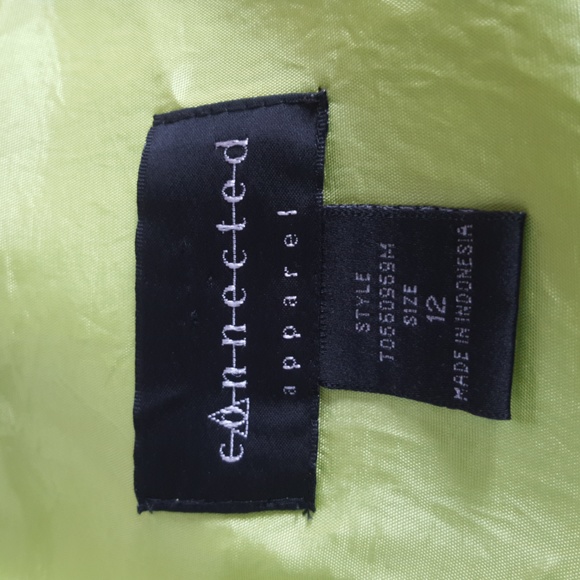 Connected Sheath Dress Black and Green 12 - Picture 5 of 6